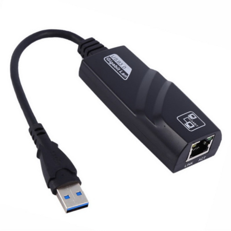 Адаптер - переходник USB3.0 - RJ45 (LAN) до 1000 Мбит/с, черный