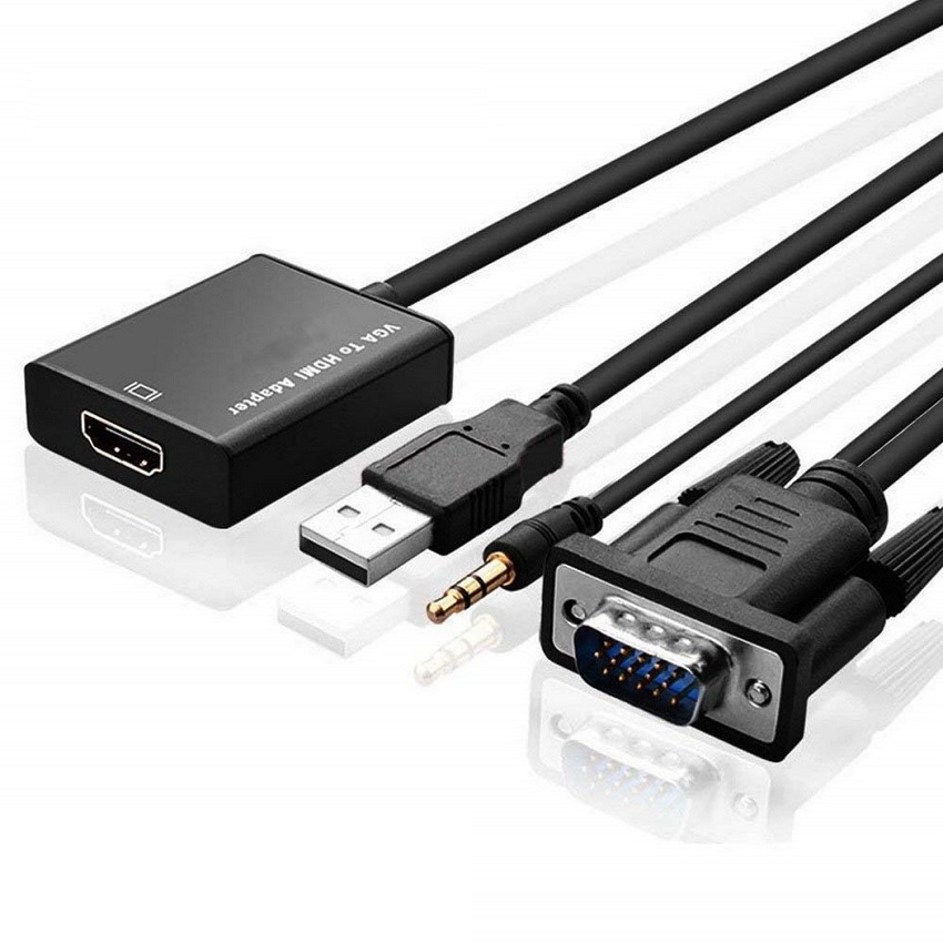 Адаптер - переходник VGA - HDMI PRO, черный Адаптер - переходник VGA - HDMI PRO, черный