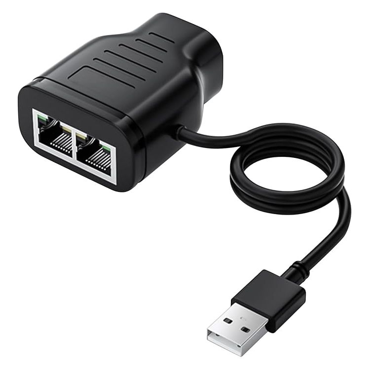 Cплиттер - разветвитель 1×2 RJ45 100 Мбит/с, активный, черный Cплиттер - разветвитель 1×2 RJ45 100 Мбит/с, активный, черный