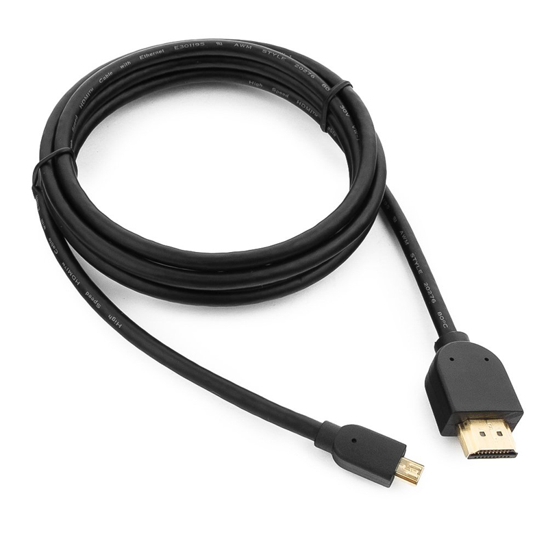 Кабель MicroHDMI - HDMI, папа-папа, 1,5 метра, черный