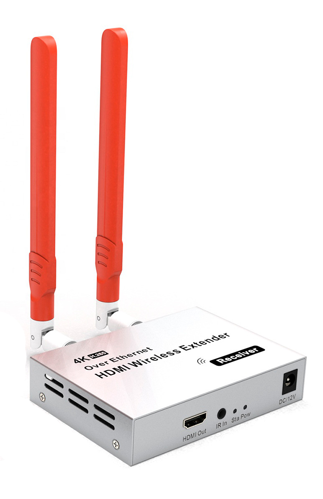 Приемник удлинителя сигнала HDMI по Wi-Fi до 300 метров UltraHD 4K, активный Приемник удлинителя сигнала HDMI по Wi-Fi до 300 метров UltraHD 4K, активный