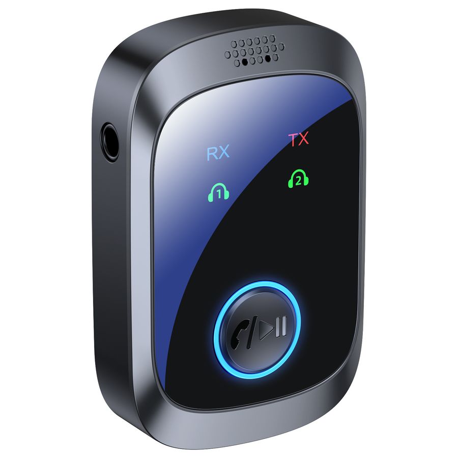 Аудио адаптер Hi-Fi C86S приемник-передатчик (TX/RX) Bluetooth v5.4 - AUX 3.5мм, для дома и автомобиля, громкая связь (handsfree), функция подключения двух устройств для TX/RX