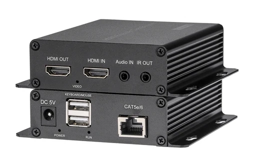 KVM IP-удлинитель HDMI USB по витой паре RJ45 UTP (LAN) до 200 метров UltraHD 4K, поддержка IP, комплект, черный KVM IP-удлинитель HDMI USB по витой паре RJ45 UTP (LAN) до 200 метров UltraHD 4K, поддержка IP, комплект, черный