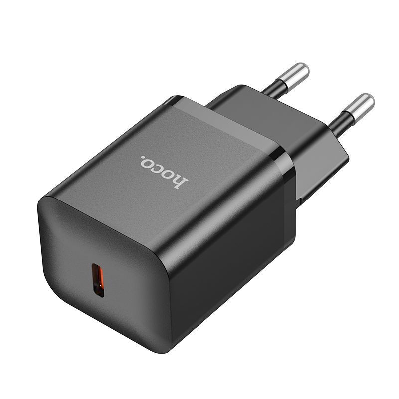Зарядное устройство сетевое - блок питания HOCO N27, 1 USB Type-C PD20W, черный Зарядное устройство сетевое - блок питания HOCO N27, 1 USB Type-C PD20W, черный
