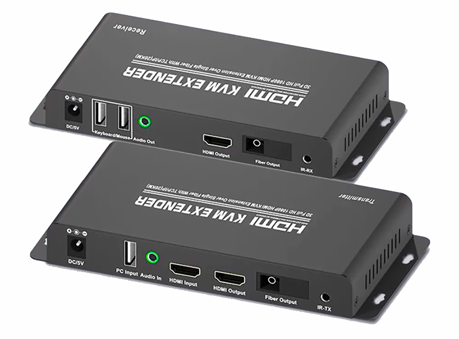 KVM-удлинитель HDMI USB по оптическому кабелю SC до 20км, комплект, черный KVM-удлинитель HDMI USB по оптическому кабелю SC до 20км, комплект, черный