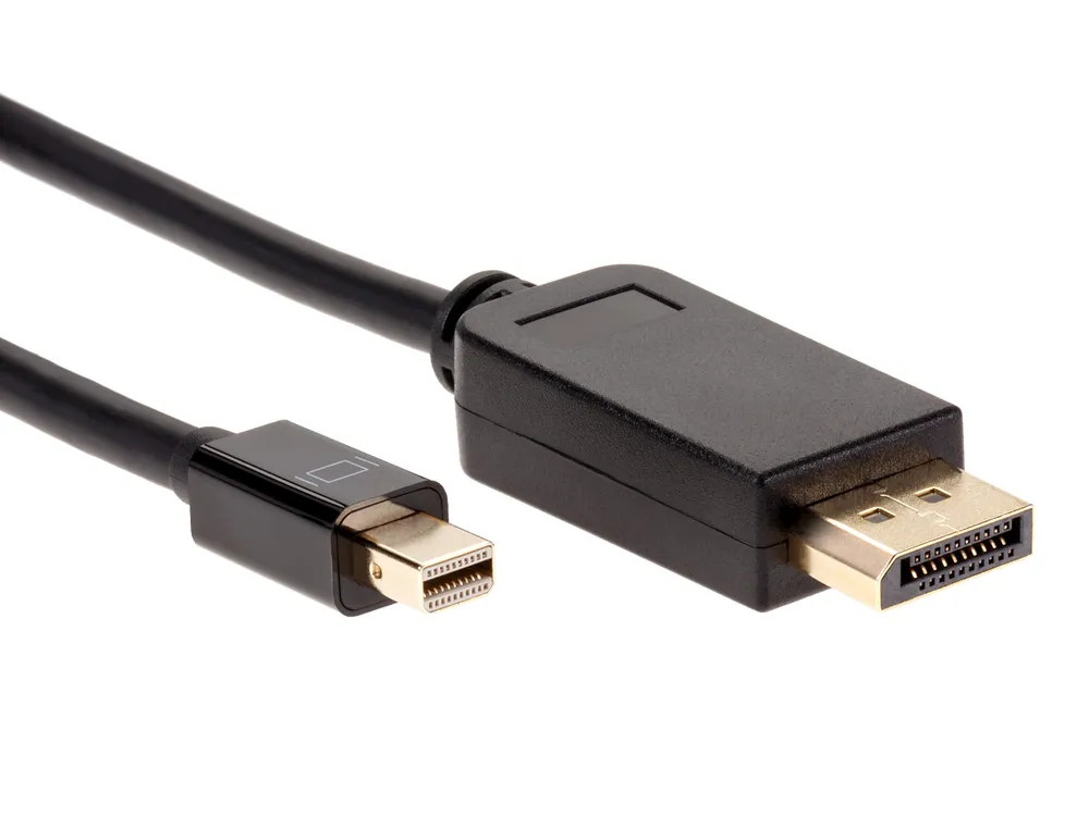 Кабель Mini DisplayPort - DisplayPort 4К, папа-папа, 1,8 метра, черный