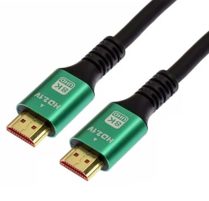Кабель HDMI v2.1 Premium UltraHD 8K 120Гц, 48 Гбит/с, папа-папа, 3 метра, черный
