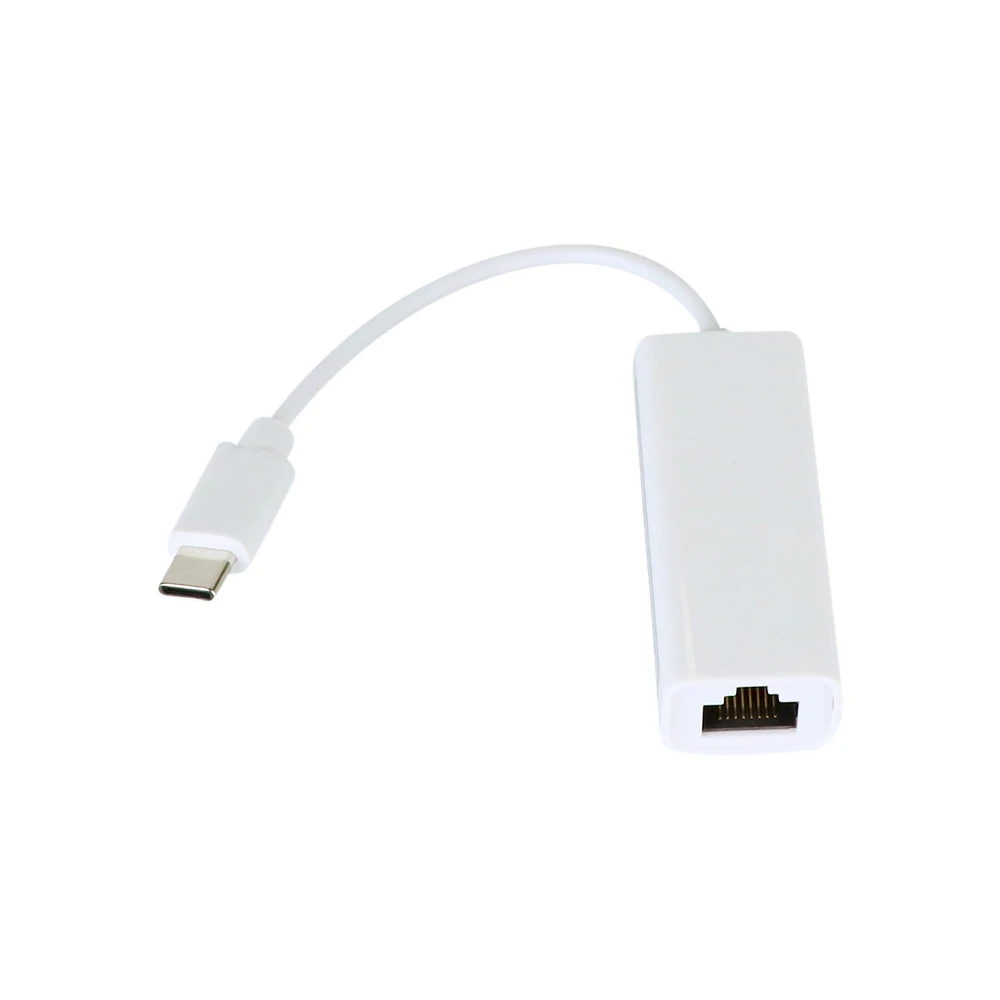 Адаптер - переходник USB Type-C 2.1 - RJ45 (LAN) до 100 Мбит/с, белый Адаптер - переходник USB Type-C 2.1 - RJ45 (LAN) до 100 Мбит/с, белый