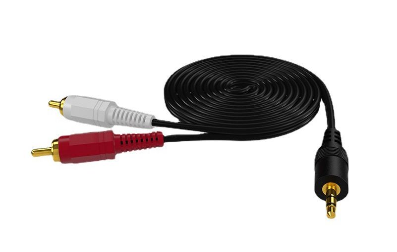 Кабель 2x RCA - jack 3.5mm (AUX), папа-папа, 0,25 метра, черный Кабель 2x RCA - jack 3.5mm (AUX), папа-папа, 0,25 метра, черный