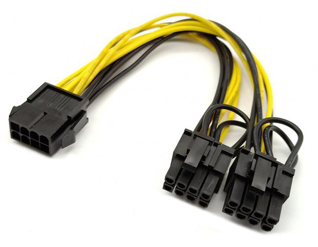 Кабель - переходник 6+2 pin - 2х 6+2 pin (18 AVG) ver.02 Кабель - переходник 6+2 pin - 2х 6+2 pin (18 AVG) ver.02