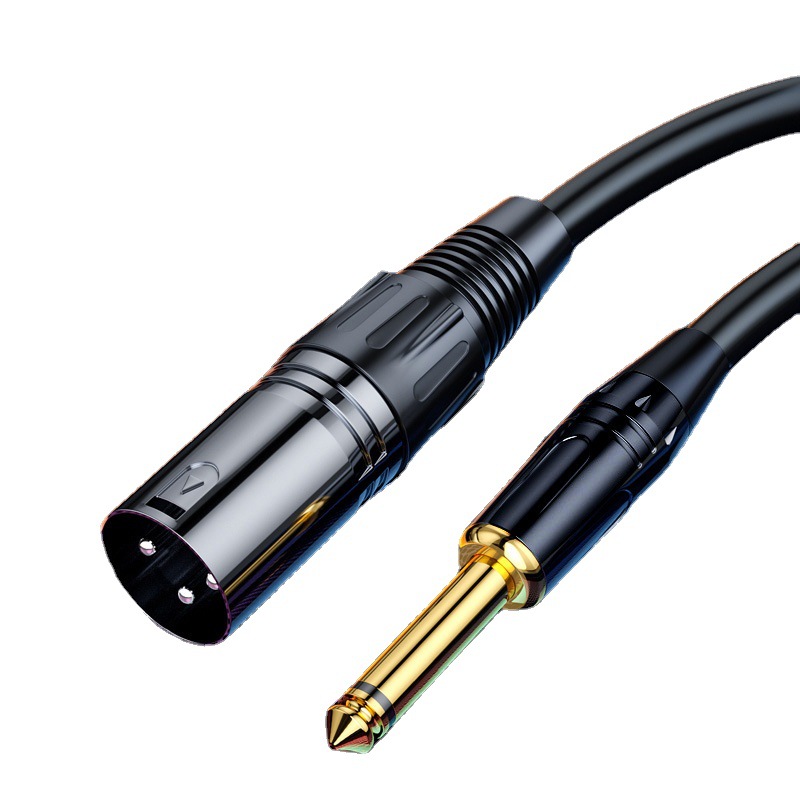 Аудиокабель микрофонный jack 6.35mm - XLR двухжильный для микшера, караоке, папа-папа, 15 метров, черный Аудиокабель микрофонный jack 6.35mm - XLR двухжильный для микшера, караоке, папа-папа, 15 метров, черный