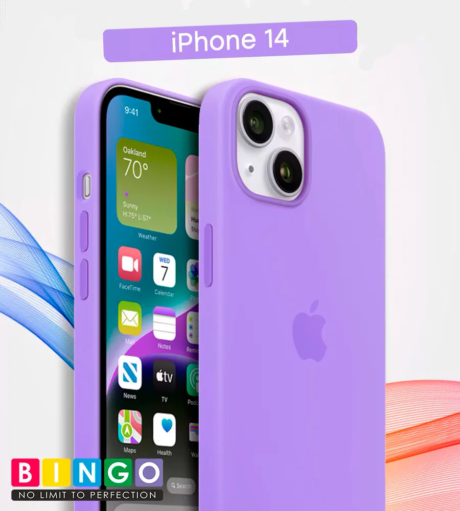 Чехол - бампер для Apple iPhone 14, Bingo Silicone Case, виноградный