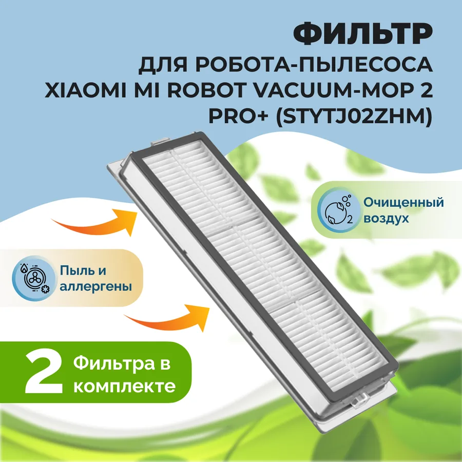 Фильтры для робота-пылесоса Dreame Xiaomi Mi Robot Vacuum-Mop 2 Pro+ (STYTJ02ZHM), 2 штуки Фильтры для робота-пылесоса Dreame Xiaomi Mi Robot Vacuum-Mop 2 Pro+ (STYTJ02ZHM), 2 штуки