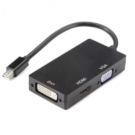 Адаптер - переходник Mini DisplayPort - VGA - HDMI - DVI, черный Адаптер - переходник Mini DisplayPort - VGA - HDMI - DVI, черный