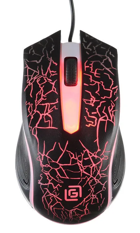 Мышь игровая проводная Оклик 395M SHADOW, 1500dpi, черный