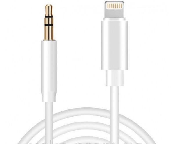 Кабель Lighting - jack 3.5mm (AUX), 1 метр, белый Кабель Lighting - jack 3.5mm (AUX), 1 метр, белый