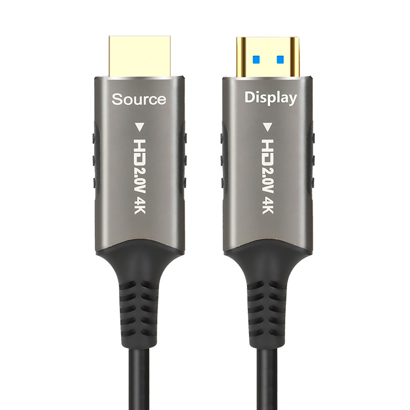 Кабель оптический HDMI v2.0 Optical UltraHD 4K 60Гц, поддержка HDR, ARC, 18 Гбит/с, 10 метров, черный