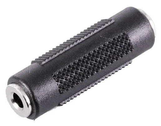 Соединитель кабелей jack 3.5мм - jack 3.5мм, мама-мама, черный Соединитель кабелей jack 3.5мм - jack 3.5мм, мама-мама, черный