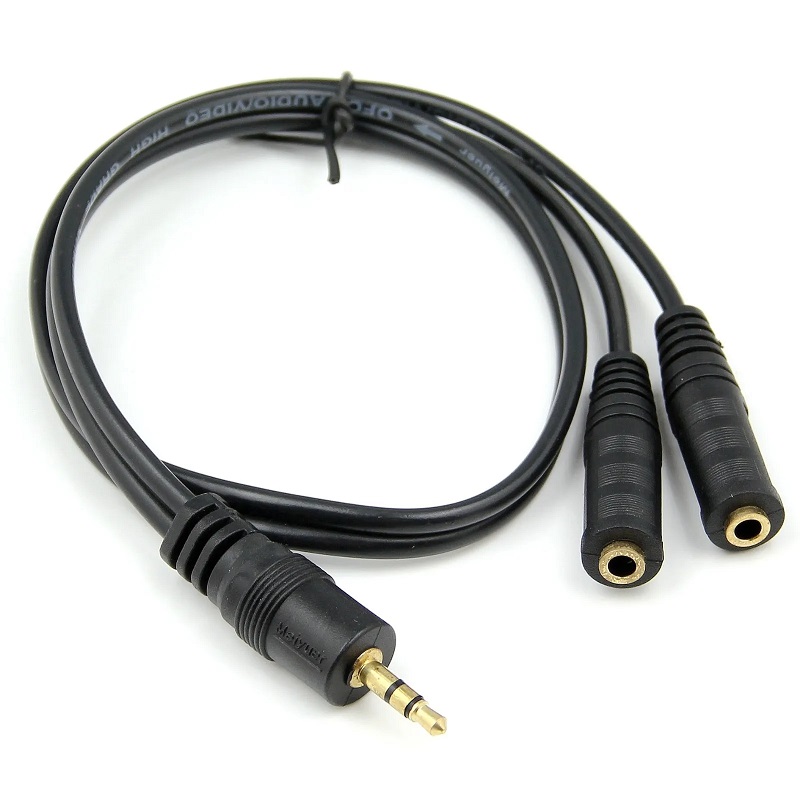 Кабель - разветвитель jack 3.5mm (AUX) - 2x jack 3.5mm (AUX), папа-мама, 3 метра, черный Кабель - разветвитель jack 3.5mm (AUX) - 2x jack 3.5mm (AUX), папа-мама, 3 метра, черный