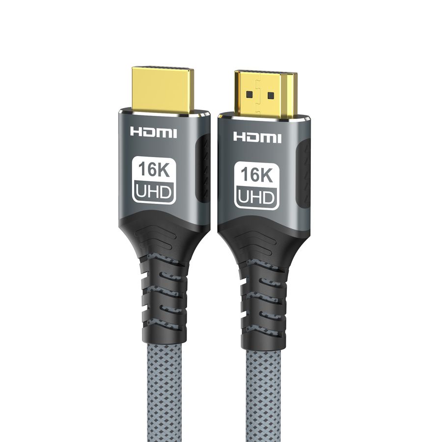 Кабель HDMI 2.2 - 16K 60Гц (DSC) / 8K 120Гц / 4K 240Гц, 96 Гбит/с, HDR, VRR, ARC/eARC, двойное экранирование, бескислородная медь, 3 метра