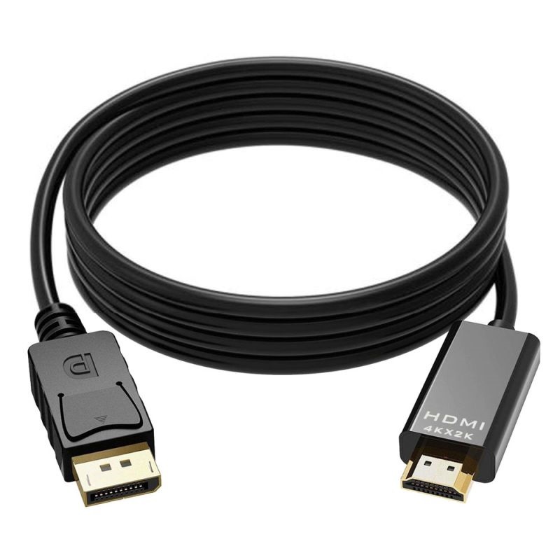 Кабель DisplayPort - HDMI, UltraHD 4K, папа-папа, 3 метра, черный Кабель DisplayPort - HDMI, UltraHD 4K, папа-папа, 3 метра, черный