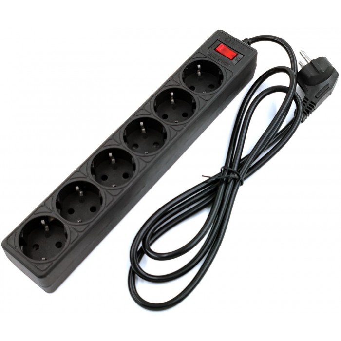 Сетевой фильтр 5bites GARDA SP6B-518 6S, 3х0.75мм2, 1,8м, черный Сетевой фильтр 5bites GARDA SP6B-518 6S, 3х0.75мм2, 1,8м, черный