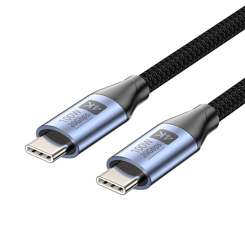 Кабель USB3.2 Type-C чип E-Marker, 4K 60Гц, PD100W (5A), 20 Гбит/с, алюминий, нейлоновая оплетка, 3 метра