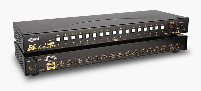 Переключатель - свитч HDMI 1x16 1080p, RS232, c таймером