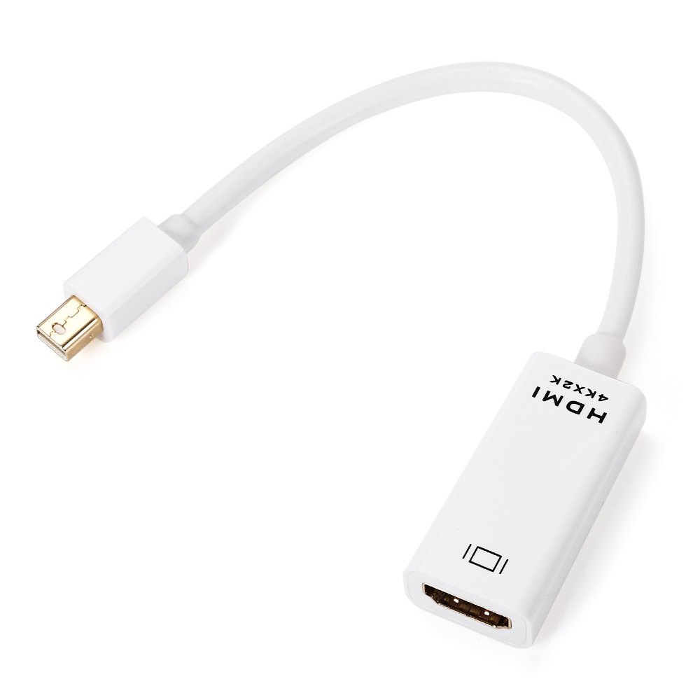 Адаптер - переходник Mini DisplayPort - HDMI 4K, белый Адаптер - переходник Mini DisplayPort - HDMI 4K, белый