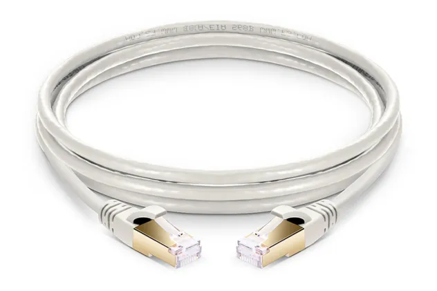 Сетевой кабель RJ45 - витая пара - патчкорд FTP CAT-7 10 Гбит/с POE, бескислородная медь, двойное экранирование, 5 метров, белый Сетевой кабель RJ45 - витая пара - патчкорд FTP CAT-7 10 Гбит/с POE, бескислородная медь, двойное экранирование, 5 метров, белый