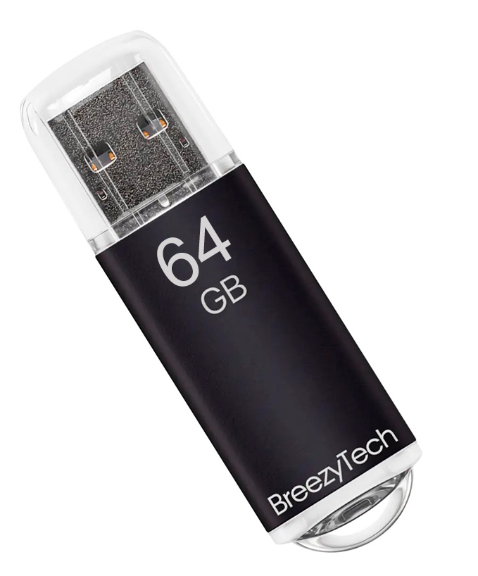 Флешка 64Gb BreezyTech U016, USB 2.0, черный Флешка 64Gb BreezyTech U016, USB 2.0, черный