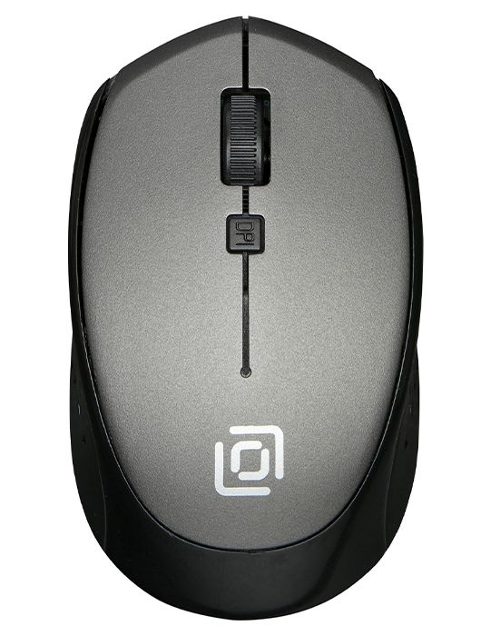 Мышь беспроводная Оклик 488MW, 1600dpi, для ноутбука, черно-серый Мышь беспроводная Оклик 488MW, 1600dpi, для ноутбука, черно-серый