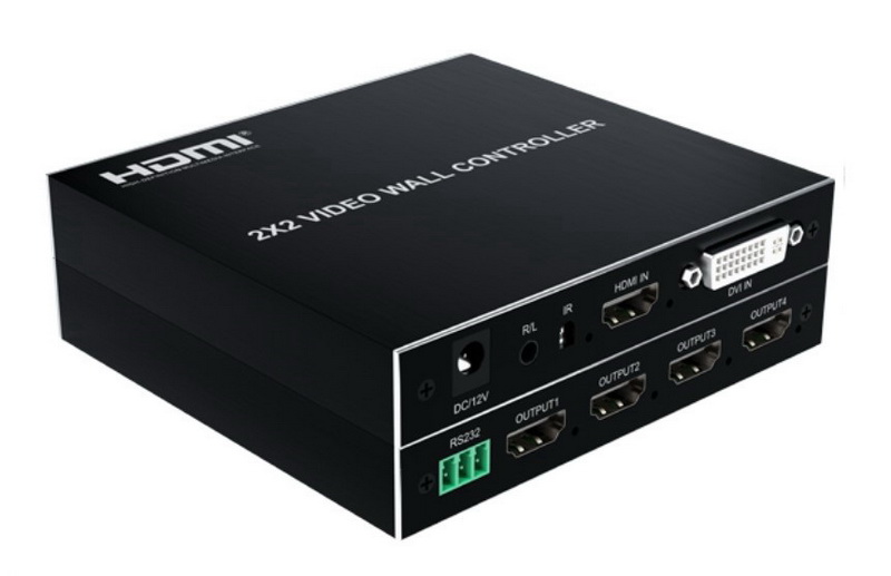 Контроллер видеостены HDMI FullHD на 4 экрана 2x2 Контроллер видеостены HDMI FullHD на 4 экрана 2x2