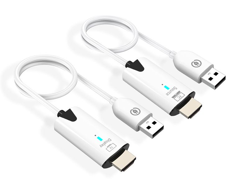 Удлинитель сигнала HDMI по Wi-Fi до 30 метров, активный, FullHD 1080p, комплект, белый Удлинитель сигнала HDMI по Wi-Fi до 30 метров, активный, FullHD 1080p, комплект, белый