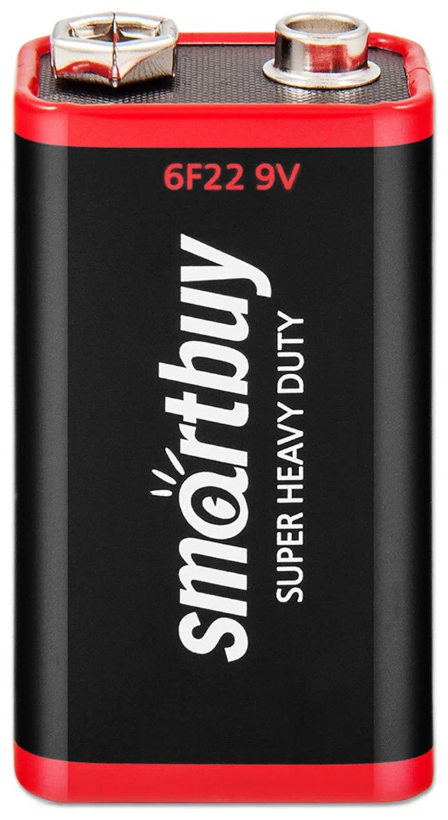 Батарейка - элемент питания SMARTBUY Крона/6F22/1B