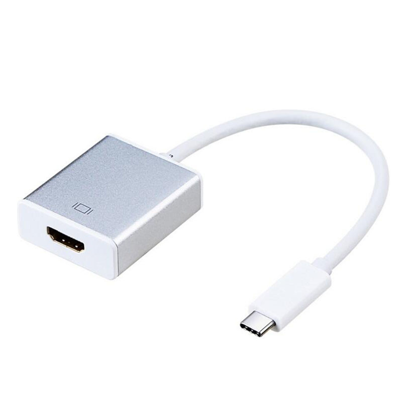 Адаптер - переходник USB 3.1 Type-C - HDMI, серебро Адаптер - переходник USB 3.1 Type-C - HDMI, серебро
