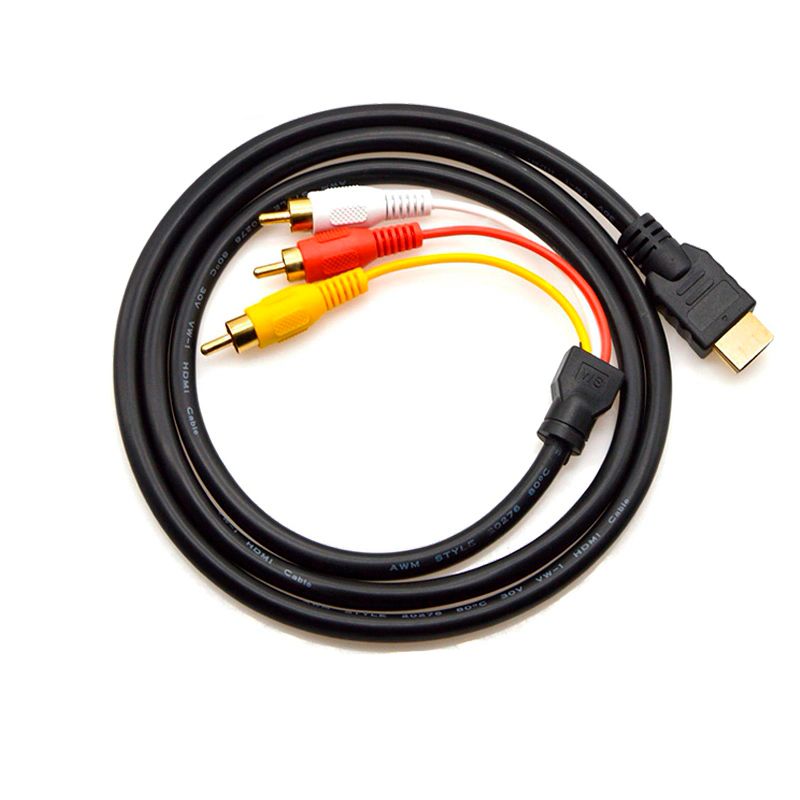 Кабель - переходник HDMI - 3x RCA (AV белый-красный-желтый), 1,5 метра Кабель - переходник HDMI - 3x RCA (AV белый-красный-желтый), 1,5 метра