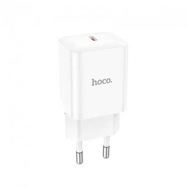 Зарядное устройство сетевое - блок питания HOCO N27, 1 USB Type-C PD20W, белый Зарядное устройство сетевое - блок питания HOCO N27, 1 USB Type-C PD20W, белый