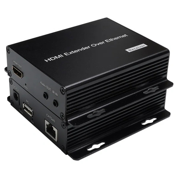 KVM IP-удлинитель HDMI USB по витой паре RJ45 UTP (LAN) до 200 метров UltraHD 4K, поддержка IP, комплект, черный KVM IP-удлинитель HDMI USB по витой паре RJ45 UTP (LAN) до 200 метров UltraHD 4K, поддержка IP, комплект, черный