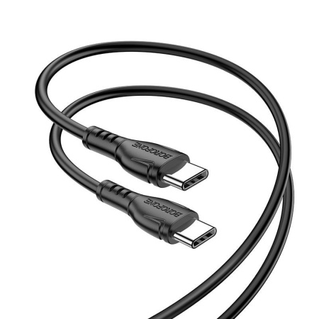 Зарядный USB дата кабель BOROFONE BX51 Type-C - Type-C PD 60W, 3.0A, 1м, черный