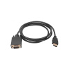 Кабель HDMI - VGA, папа-папа, 1,8 метра, черный
