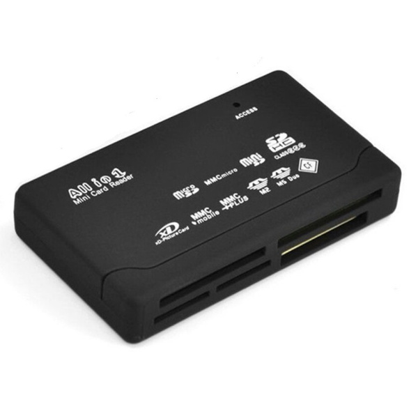 Картридер - адаптер для карт памяти All-in-1 - USB2.0, черный Картридер - адаптер для карт памяти All-in-1 - USB2.0, черный