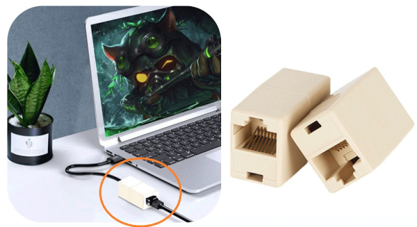 Адаптер - соединитель витой пары RJ45 (LAN) Адаптер - соединитель витой пары RJ45 (LAN)