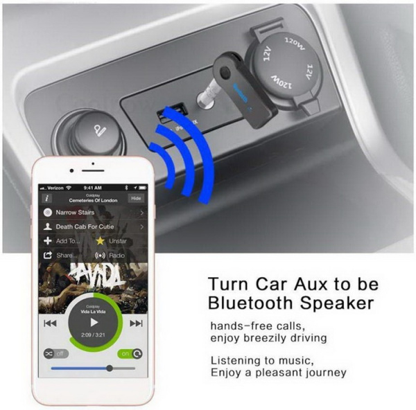 Аудио приемник с микрофоном для дома или автомобиля Bluetooth v3.0 Handsfree, черный Аудио приемник с микрофоном для дома или автомобиля Bluetooth v3.0 Handsfree, черный