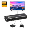Адаптер - переключатель - свитч 2×1 HDMI 2.1 UltraHD 8K 60Гц, HDCP 2.3, пульт ДУ, активный, черный