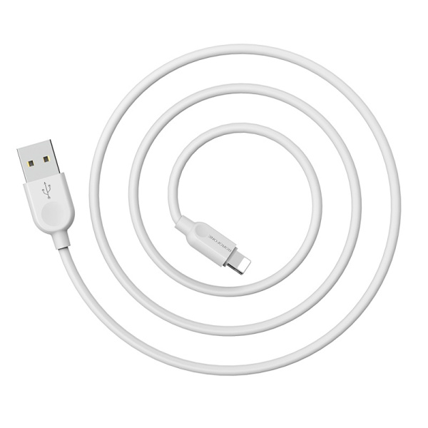 Зарядный USB дата кабель BOROFONE BX14 Lightning, 2.4A, 3м, белый Зарядный USB дата кабель BOROFONE BX14 Lightning, 2.4A, 3м, белый