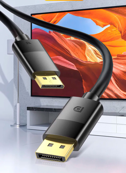 Кабель DisplayPort - DisplayPort 8K60Hz / 4K144Hz v1.4 32.4Gps, папа-папа, 3 метра, черный Кабель DisplayPort - DisplayPort 8K60Hz / 4K144Hz v1.4 32.4Gps, папа-папа, 3 метра, черный