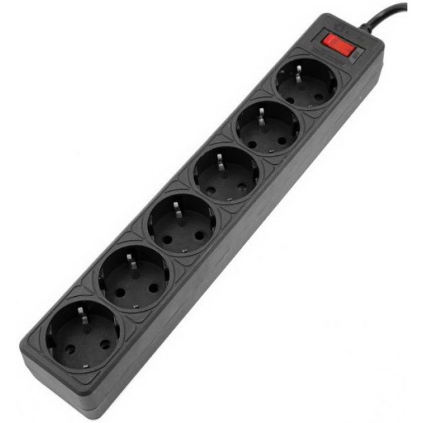 Сетевой фильтр 5bites GARDA SP6B-518 6S, 3х0.75мм2, 1,8м, черный Сетевой фильтр 5bites GARDA SP6B-518 6S, 3х0.75мм2, 1,8м, черный
