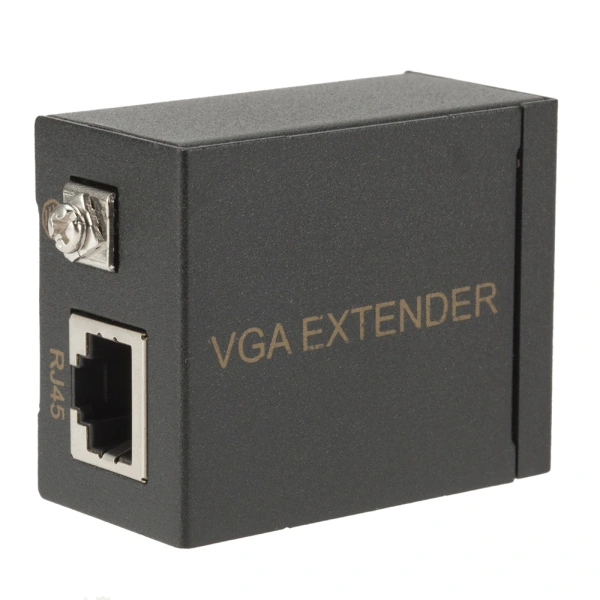 Удлинитель сигнала VGA по витой паре RJ45 (LAN) до 60 метров, пассивный, комплект, черный Удлинитель сигнала VGA по витой паре RJ45 (LAN) до 60 метров, пассивный, комплект, черный