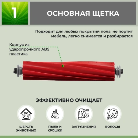 Набор аксессуаров Medium для робота-пылесоса Roborock Q7+, черные боковые щетки